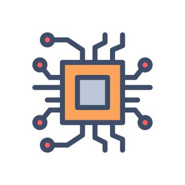 Şeffaf bir arkaplan üzerinde çip vektör çizimi. Konsept ve grafik tasarımı için birinci sınıf kalite simgeler..
