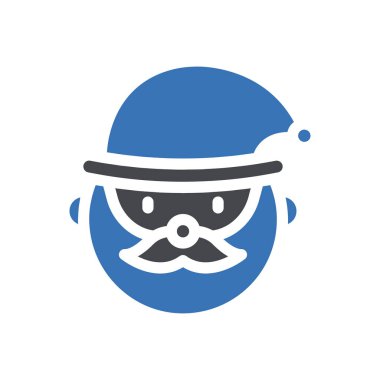 Şeffaf bir arkaplan üzerinde Noel Baba vektör çizimi. Konsept ve grafik tasarım simgeleri için kaliteli semboller.. 