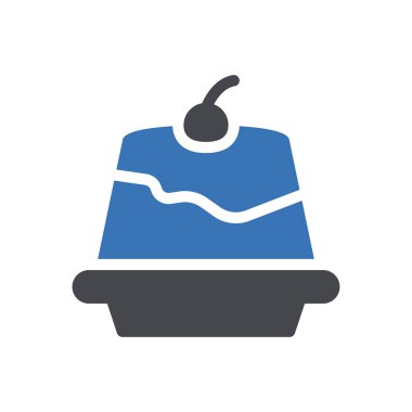 Şeffaf bir arkaplan üzerinde reçelli kek vektör illüstrasyonu. Konsept ve grafik tasarımı için mükemmel kalite semboller.. 