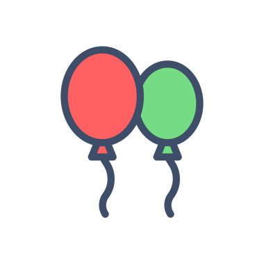 Şeffaf bir arkaplan üzerinde balonlar vektör illüstrasyonu. Konsept ve grafik tasarım için prim kalite simgeleri.. 