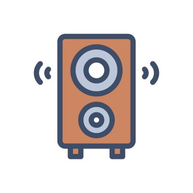 Şeffaf bir arkaplan üzerinde woofer vektör illüstrasyonu. Konsept ve grafik tasarım için premimium kalite simgeleri.. 