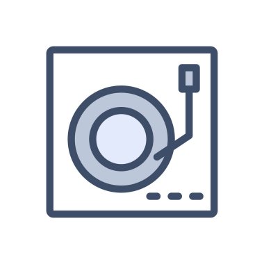 Şeffaf bir arkaplan üzerinde vinil vektör illüstrasyonu. Konsept ve grafik tasarım için premium kalite simgeleri.. 