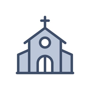 Şeffaf bir arkaplan üzerinde kilise vektör illüstrasyonu. Konsept ve grafik tasarımı için birinci sınıf kalite semboller.. 