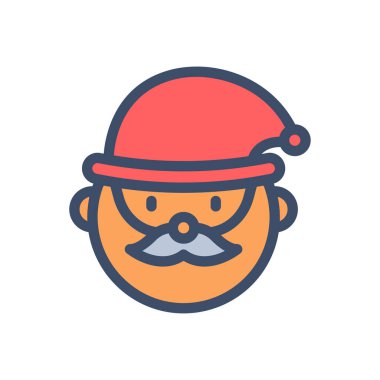 santa vector illustration on a transparent background.Premium quality symbols.Stroke icon for concept and graphic design. 