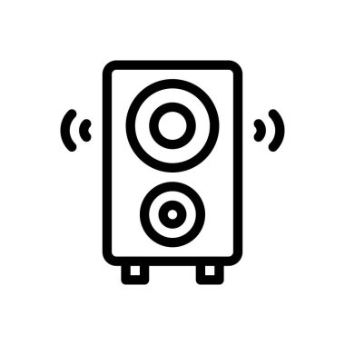Şeffaf bir arkaplan üzerinde woofer vektör illüstrasyonu.Premium kalite sembolleri. Konsept ve grafik tasarım için ince çizgi simgesi. 