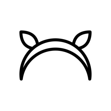 Şeffaf bir arkaplanda saç vektör çizimi. Konsept ve grafik tasarım için ince çizgi simgesi.. 