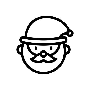 santa vector illustration on a transparent background.Premium quality symbols.Thin line icon for concept and graphic design. 