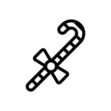 Şeffaf bir arkaplanda şeker vektörü çizimi. Konsept ve grafik tasarım için ince çizgi simgesi.. 