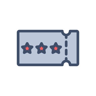 Saydam bir arkaplan üzerinde bilet vektör illüstrasyonu. Konsept ve grafik tasarımı için prim kalite simgeleri.. 