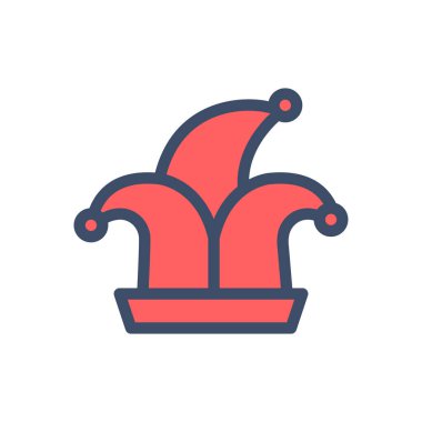 Saydam bir arkaplan üzerinde palyaço vektör illüstrasyonu. Konsept ve grafik tasarımı için mükemmel kalite simgeleri.. 