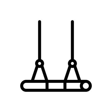 Şeffaf bir arkaplanda sirk vektör çizimi. Konsept ve grafik tasarım için ince çizgi simgesi..