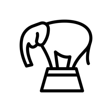 Şeffaf bir arkaplanda sirk vektör çizimi. Konsept ve grafik tasarım için ince çizgi simgesi..