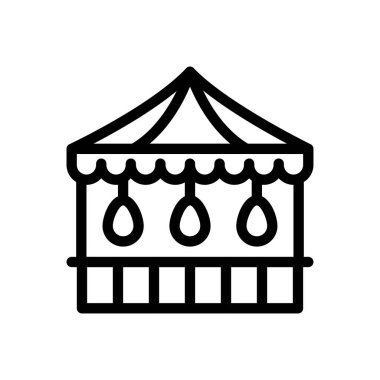 Şeffaf bir arkaplan üzerinde karnaval vektör illüstrasyonu.Premium kalite sembolleri. Konsept ve grafik tasarım için ince çizgi simgesi. 