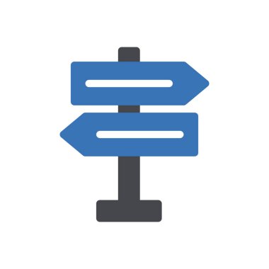 Şeffaf bir arkaplan üzerinde yön vektör illüstrasyonu. Konsept ve grafik tasarımı için mükemmel kalite sembolleri..