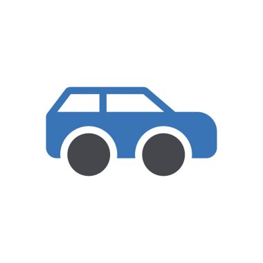 Şeffaf bir arkaplan üzerinde araba vektör çizimi. Konsept ve grafik tasarımı için mükemmel kalite semboller..