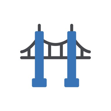 bridge vector illustration on a transparent background.Premium quality symbols.Glyphs icon for concept and graphic design.