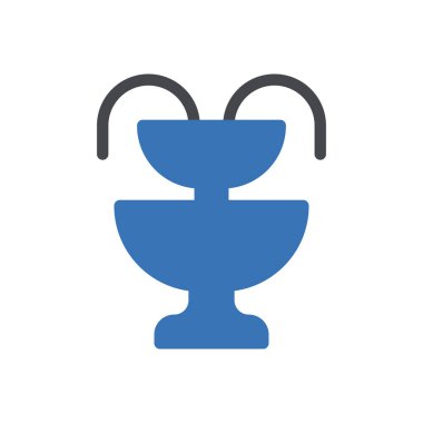 Şeffaf bir arkaplan üzerindeki fıskiye vektör çizimi. Konsept ve grafik tasarımı için mükemmel kalite sembolleri..