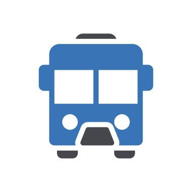 Şeffaf bir arkaplan üzerinde otobüs vektör illüstrasyonu. Konsept ve grafik tasarımı için mükemmel kalite semboller..