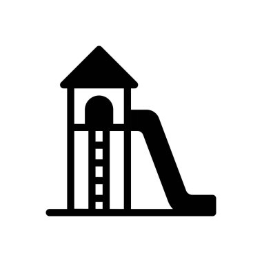 Saydam bir arkaplan üzerinde park slayt vektör çizimi. Konsept ve grafik tasarımı için mükemmel kalite semboller..