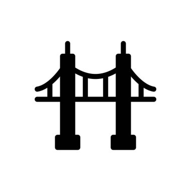 bridge vector illustration on a transparent background.Premium quality symbols.Glyphs icon for concept and graphic design.