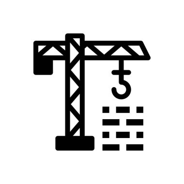Şeffaf bir arkaplan üzerinde vinç kancası çizimi. Konsept ve grafik tasarımı için özel kalite semboller..