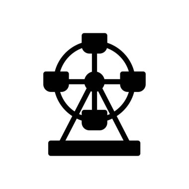 Şeffaf bir arkaplan üzerinde Ferris vektör çizimi. Konsept ve grafik tasarımı için özel kalite semboller..