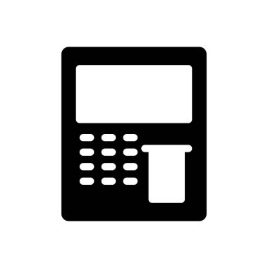 Saydam bir arkaplan üzerindeki atm vektör illüstrasyonu. Konsept ve grafik tasarımı için mükemmel kalite sembolleri..