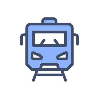 Şeffaf bir arkaplan üzerinde tren vektör illüstrasyonu. Konsept ve grafik tasarımı için birinci sınıf kalite simgeler..