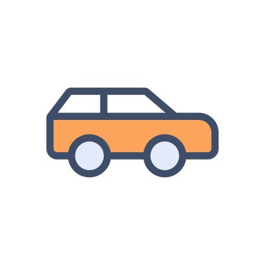 Şeffaf bir arkaplan üzerinde araba vektör çizimi. Konsept ve grafik tasarımı için birinci sınıf kalite simgeler..