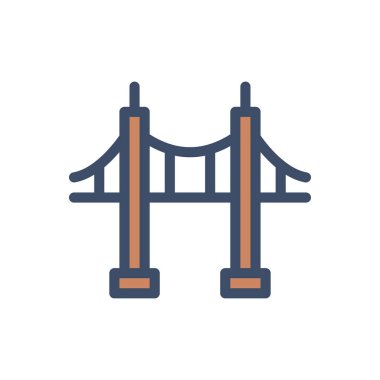 bridge vector illustration on a transparent background.Premium quality symbols.Stroke icon for concept and graphic design.
