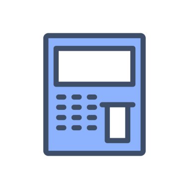 Şeffaf bir arkaplan üzerinde atm vektör illüstrasyonu. Konsept ve grafik tasarımı için premium kalite simgeleri..