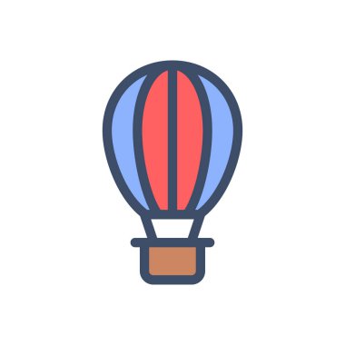 Şeffaf bir arkaplan üzerinde hava balonu vektör illüstrasyonu. Konsept ve grafik tasarımı için birinci sınıf kalite simgeler..