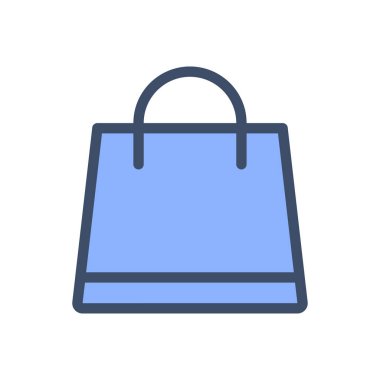 Şeffaf bir arkaplan üzerinde alışveriş poşeti vektör çizimi. Konsept ve grafik tasarımı için birinci sınıf kalite simgeler..