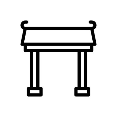 Şeffaf bir arkaplan üzerinde barınak vektör çizimi. Premium kalite semboller. Konsept ve grafik tasarım için ince çizgi simgesi.