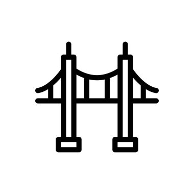 bridge vector illustration on a transparent background.Premium quality symbols.Thin line icon for concept and graphic design.