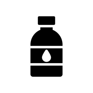 Şeffaf bir arkaplan üzerinde su şişesi vektör illüstrasyonu. Konsept ve grafik tasarım simgeleri için kaliteli semboller..