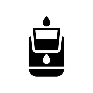 Şeffaf bir arkaplan üzerindeki su vektör illüstrasyonunu filtrele. Konsept ve grafik tasarım için kaliteli semboller..