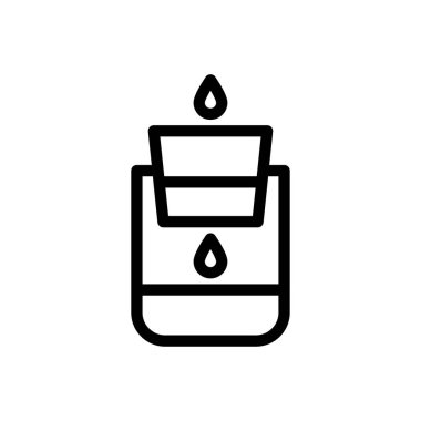 Şeffaf bir arkaplan üzerindeki su vektör illüstrasyonunu filtrele. Konsept ve grafik tasarım için ince çizgi simgesi..