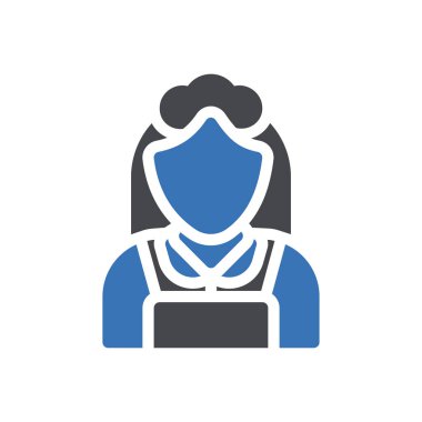  Şeffaf bir arkaplan üzerinde hizmetçi vektör çizimi. Konsept ve grafik tasarımı için mükemmel kalite semboller.. 