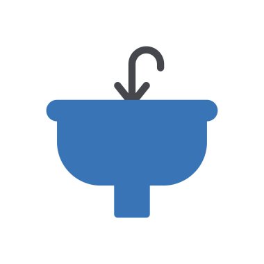 Şeffaf bir arkaplan üzerinde leğen vektör resimlemesini yıka. Konsept ve grafik tasarım için en iyi kalite semboller..