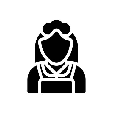  Şeffaf bir arkaplan üzerinde hizmetçi vektör çizimi. Konsept ve grafik tasarımı için mükemmel kalite semboller.. 