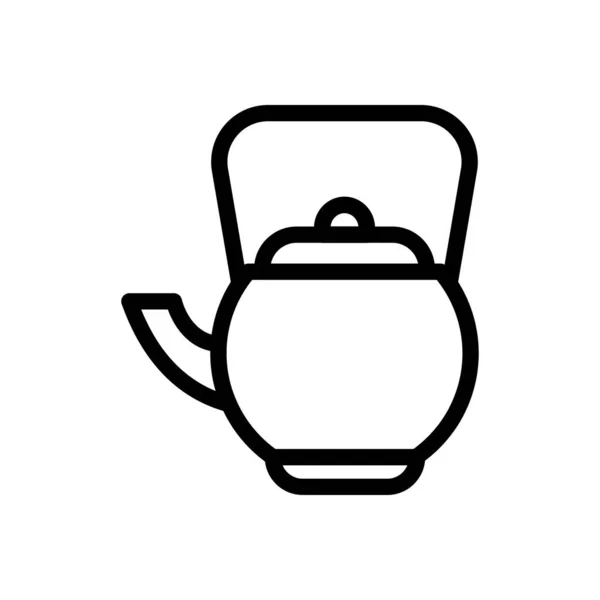 Чайник Векторні Ілюстрації Прозорому Фоні Символи Якості Премій Піктограма Тонкої — стоковий вектор