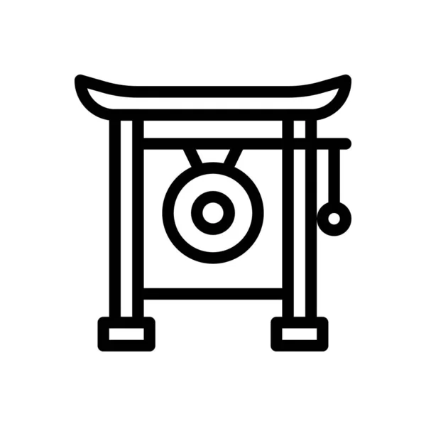 Chinese Vector Illustration Transparent Background Premium Quality Symbols Thin Line — Stockvektor