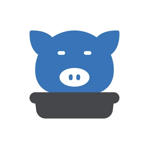 Pig Vector Illustration Auf Transparentem Hintergrund Symbole Premium Qualität Glyphen — Stockvektor