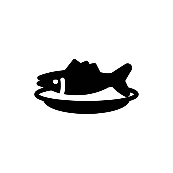 Ilustrație Vectorială Pește Fundal Transparent Simboluri Calitate Premium Pictograma Glyphs — Vector de stoc