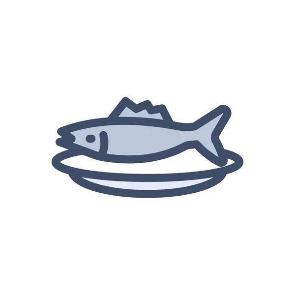 Fish Vector Illustration Transparent Background Premium Quality Symbols Stroke Icon — Stock Vector