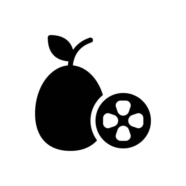 Fruit Vector Illustration Transparent Background Premium Quality Symbols Glyphs Icon — Stok Vektör