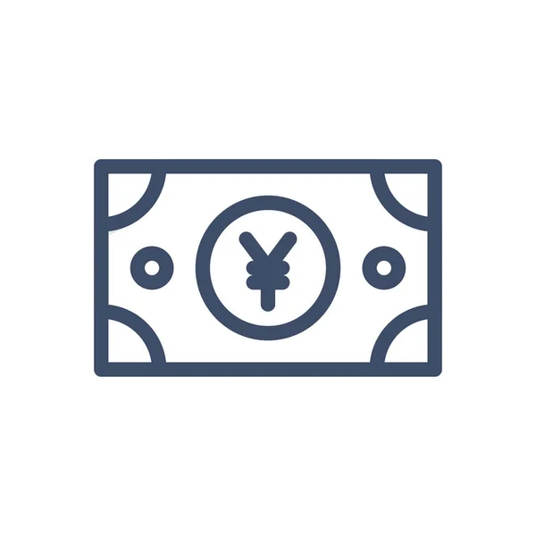 Yen Vector Illustration Transparent Background Premium Quality Symbols Thin Line — Stock Vector
