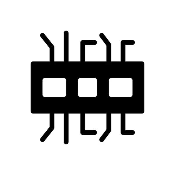 Spider Chip Vector Illustration Transparent Background Premium Quality Symbols Glyphs — Stock Vector