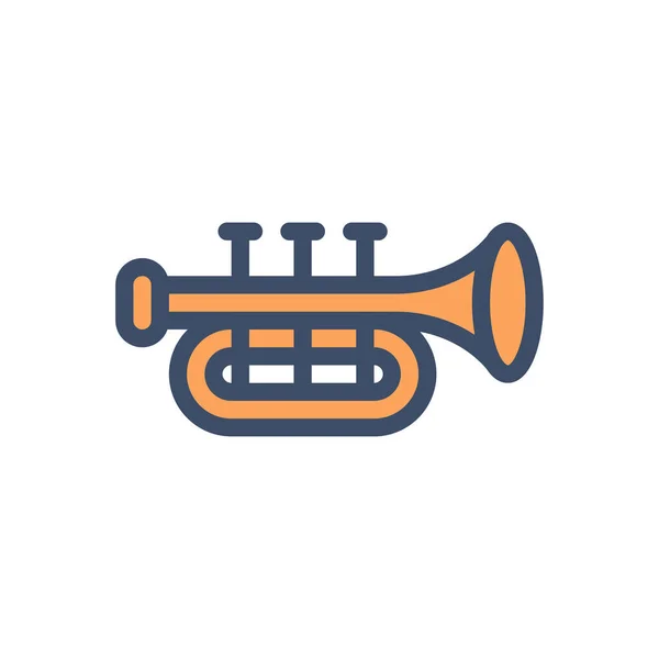 Trumpet Vektor Illustration Transparent Bakgrund Premium Kvalitetssymboler Stroke Ikon För — Stock vektor